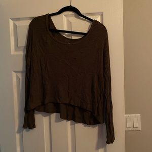 Dark green flowy long sleeve